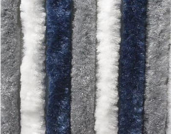 Arisol Chenille-Flauschvorhang 56x205cm grau/dunkelblau/weiß