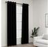 vidaXL Linen-effect blackout curtains 2 pcs. 140x225cm black (321153)