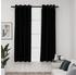 vidaXL Linen-effect blackout curtains 2 pcs. 140x175 cm black (321152)