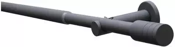 Gardinia Set 16/19mm 19mm 1-läufig ausziehbar Elba Zylinder grau 120 - 210cm