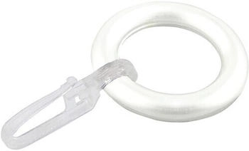 buchheister Gardinenring mit Faltenlegehaken für Caféhausstange 30mm weiß 10er-Pack (60256)