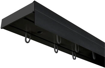 SN Deco Vorhangschiene SH mit Blende 2-läufig 150cm schwarz