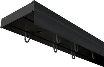 SN Deco Vorhangschiene SH mit Blende 2-läufig 240cm schwarz
