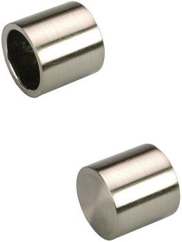Liedeco Gardinenstangen-Endstück Cap edelstahlfarben für Gardinenstangen Ø 16 mm (12598764)