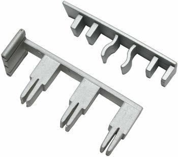 Gardinia Endstück mit Ausklinkung für 3-läufige Schiene Atlanta Kunststoff silber (10010978)