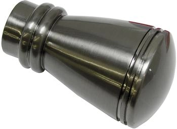 Gardinia Siro Endknöpfe für Gardinenstangen Chicago Titan Ø 20 mm 2 Stück (10011167)