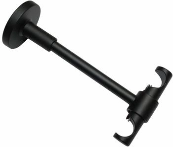 Gardinia Memphis Deckenträger, 2-läufig, offen, drehbar, Ø 16 mm, Metall, Schwarz-Matt (10011340)
