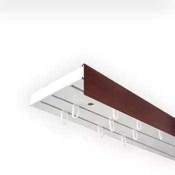 SN Deco SH mit Blende 3-läufig 400cm weiß-mahagoni