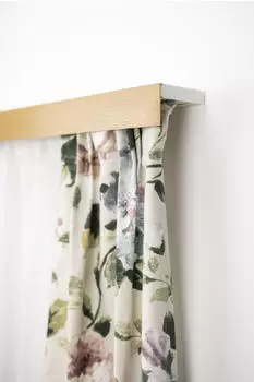 Garesa Kunststoffschiene mit Blende 3-l&auml;ufig 340cm Decke eiche