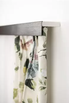 Garesa Kunststoffschiene mit Blende 3-l&auml;ufig 220cm Wand wenge
