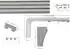 Garesa SMART 3-läufig 250cm Wand aluminium