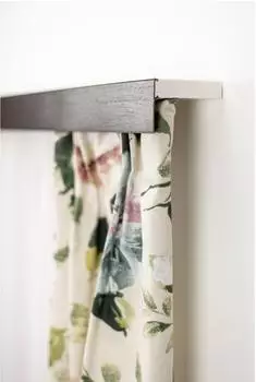 Garesa Kunststoffschiene mit Blende 2-läufig 350cm Wand wenge