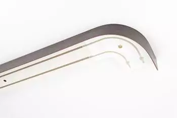 Garesa Kunststoffschiene mit Blende 2-l&auml;ufig 150cm Decke wenge