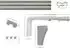 Garesa SMART 2-läufig 390cm Wand aluminium