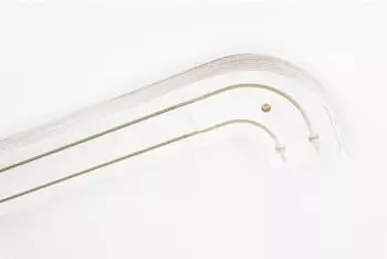 Garesa Kunststoffschiene mit Blende 2-läufig 160cm Wand esche-weiß