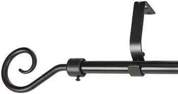 Gardinia Komplettstilgarnitur Hook Ø 13/16 mm Schwarz 130 cm - 240 cm