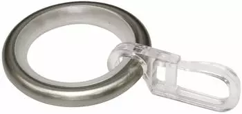 Gardinia Gardinenring mit Gleiteinlage für Memphis edelstahl-optik Ø 16 mm 10 Stk.