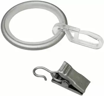 Gardinia Gardinenring mit Gleiteinlage f&uuml;r Kira silber &Oslash; 19 mm 10 Stk.