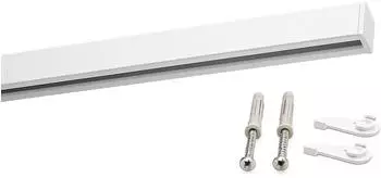 Deco-Raum Gardinenschiene nach Ma&szlig; 1-Lauf Square Wei&szlig; 450cm