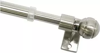 Gardinia Caf&eacute;hausstange Meran &Oslash; 8/10 mm Edelstahl-Optik - 60 - 100 cm (4147)