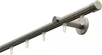GARDINIA Gardinenstange "Set Isa 1-Lauf mit Innenlauf II" &Oslash; 2 mm 1...
