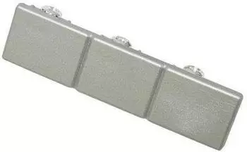 Gardinia Endst&uuml;ck f&uuml;r Fl&auml;chenvorhangschiene Atlanta silber 2 Stk.