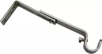 Gardinia Wandtr&auml;ger ausziehbar 1-l&auml;ufig f&uuml;r Memphis edelstahl-optik &Oslash; 16 mm 10-14 cm lang 2 Stk.
