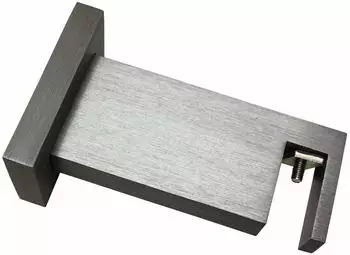 Gardinia Wandtr&auml;ger Slim 1-l&auml;ufig f&uuml;r Luxor stahl-geb&uuml;rstet 35x14 mm