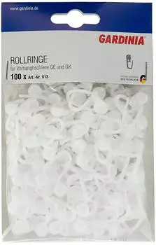 Gardinia Rollringe Wei&szlig; 100-er Pack