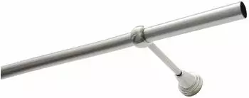 Gardinia Gardinenstangen-Set Ally 1-Lauf Ø 19 mm Edelstahloptik - 160 cm (32051)