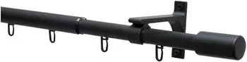 Gardinia Gardinenstangen Komplettset Innenlauf Thasos schwarz 100-190 cm &Oslash; 19/22 mm