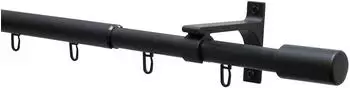 Gardinia Gardinenstangen Komplettset Innenlauf Thasos schwarz 190-360 cm &Oslash; 19/22 mm