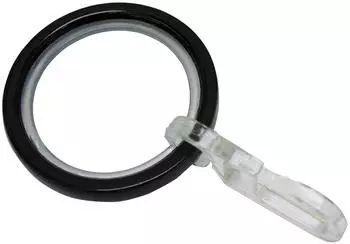 Gardinia Gardinenring mit Gleiteinlage f&uuml;r Chicago schwarz &Oslash; 20 mm 10 Stk.