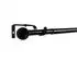 Deco-Raum Gardinenstangen Set Ausziehbar 1-Lauf Kugel Flexa Ø 16/19 mm 70-120cm Schwarz