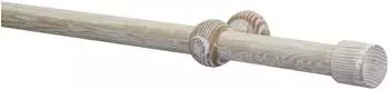 Gardinia Gardinenstangen-Set Shorty 1-Lauf &Oslash; 25 mm - 160 cm - Castell-Eiche (36703)