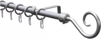 Gardinia Gardinenstangen-Set Hook 1-Lauf &Oslash; 13/16 mm Silber (5854)