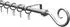 Gardinia Gardinenstangen-Set Hook 1-Lauf Ø 13/16 mm Silber (5854)