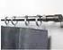 Deco-Raum Gardinenstangen Set Ausziehbar 1-Lauf Kappe Flexa Ø 16/19 mm 70-120cm Edelstahl-optik
