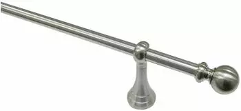 Gardinia Gardinenstangen-Set Polaris 1-Lauf &Oslash; 19 mm Edelstahl-Optik - 160 cm (31112)
