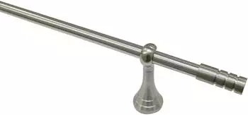 Gardinia Gardinenstangen-Set Pinto 1-Lauf &Oslash; 19 mm Edelstahloptik - 160 cm (31109)