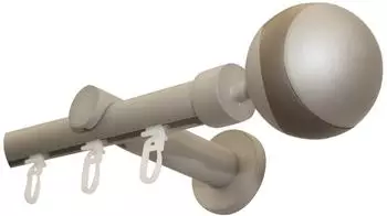 Gardinia Gardinenstange mit Innenlauf II Kira silber 160 cm &Oslash; 19 mm