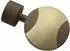 Gardinia Endstück Disc für Kira cappuccino Ø 19 mm 2 Stk.