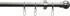 Gardinia Gardinenstangen-Set Kugel 1-Lauf Ø 19 mm Edelstahloptik - 220 cm (32780)