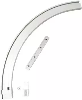Gardinia Rundbogen links für Aluminium-Vorhangschienen weiß