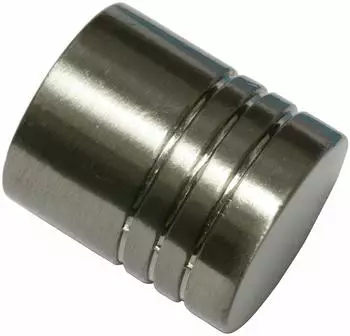 Gardinia Endst&uuml;ck Zylinder f&uuml;r Memphis edelstahl-optik &Oslash; 16 mm 2 Stk.