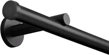 Deco-Raum Gardinenstange Innenlauf nach Ma&szlig; 1-Lauf Kappe &Oslash; 20mm Schwarz 280cm