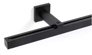 Deco-Raum Gardinenschiene nach Ma&szlig; 1-Lauf Cube Schwarz 140cm