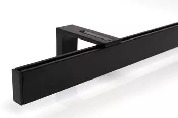 Deco-Raum Gardinenschiene nach Ma&szlig; 1-lauf Loft Schwarz 180cm