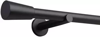 Deco-Raum Gardinenstange nach Ma&szlig; 1-Lauf Kegel &Oslash; 25mm Schwarz 200cm