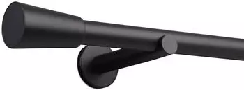 Deco-Raum Gardinenstange nach Ma&szlig; 1-Lauf Kegel &Oslash; 25mm Schwarz 360cm